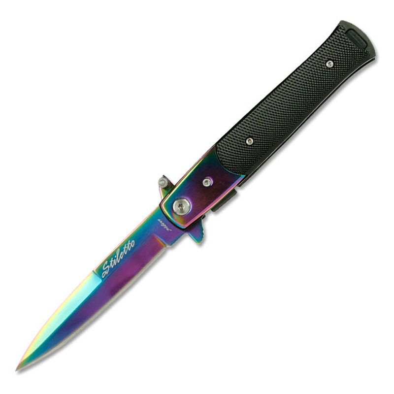 RAINBOW Thumb Flip Folding Knife